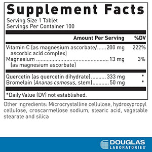 Douglas Laboratories Quercetin Bromelain Complex | Triple Source Antioxidant and Enzyme Formula to Support Vascular and Immune Cell Function* | 100 Tablets