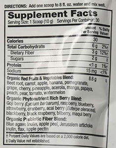 BEYOND FRESH Native Reds Organic Red Superfood Natural Berry Flavor, 300 Grams, 300 Gram