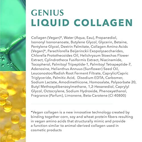 Algenist GENIUS Super Size Liquid Collagen - Vegan, Plant-Based Collagen Dropper with Vitamin E & Omega 3, 6 & 9 - Active Anti-Aging Formula - Non-Comedogenic & Hypoallergenic Skincare (60ml)