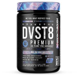 DVST8 Global Pre-Workout | 3D Pump Breakthrough + NO3-T Nitrate + Peak02 | by Inspired Nutraceuticals (Malibu Breeze)