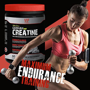Natural Bodybuilding Supplements - German CREATINE CREAPURE Powder - PRE & Post Workout - German creatine monohydrate - 1 Can 300 Grams (60 Servings)