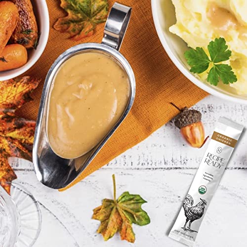 Recipe Ready Instant Organic Chicken Bone Broth Packets, 10ct. Solar Energy Produced Single Serve Chicken Broth & Bone Broth Soup - 100% Natural Organic Bone Broth Protein Powder, Bone Broth Collagen