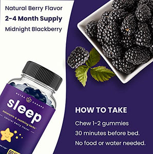 Sleep Gummies for Adults & Kids | Melatonin Gummies with Chamomile, Valerian & L Theanine | Natural Sleep Aid for Kids & Adults | Vegan Childrens Melatonin 3mg, 1.5 mg, or 6mg (2-Pack, 120 Gummy)