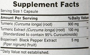 Puritan's Pride Turmeric Curcumin 1000 Mg W/Bioperine Capsules, 60 Count