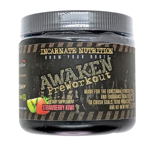 Awaken Pre Workout for Men and Women – Preworkout Clean Energy with PeakATP, and Beetroot Powder for Power and Endurance – Made in USA – 20 Servings