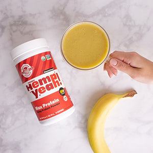 Manitoba Harvest Hemp Yeah! Organic Max Protein Powder, Unsweetened, 16oz; with 20g protein and 4.5g Omegas 3&6 per Serving, Keto-Friendly, Preservative Free, Non-GMO