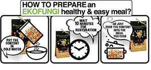 Ekofungi Consomme Mix Dehydrated Mushrooms and 3 Type of Veggies 100% Organic Certified Air Dried Super Foods Non-GMO Vegan Friendly Gluten Free Antioxidant Raw Wholefood Dietary Supplement