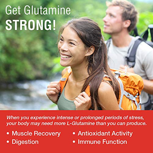 Solaray L-Glutamine 500mg | Healthy Muscle Recovery, Gastrointestinal & Immune System Support | Non-GMO | Vegan | Lab Verified | 100 VegCaps