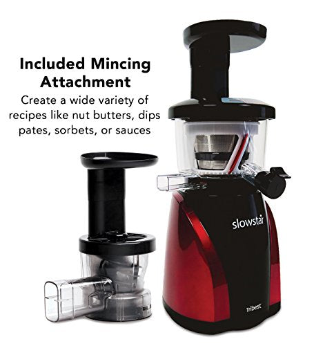 Tribest SW-2000 Slowstar, Vertical Slow Juicer and Mincer, Cold Press Masticating Juice Extractor