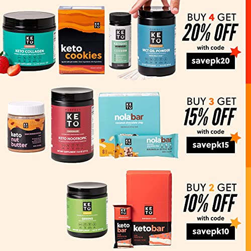 Perfect Keto Collagen Protein Powder with MCT Oil - Grassfed, GF, Multi Supplement, Best for Ketogenic Diets, Use as Keto Creamer, in Coffee and Shakes for Women & Men (Cinnamon Toast)