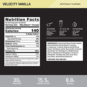 Optimum Nutrition Platinum Hydrowhey Protein Powder, 100% Hydrolyzed Whey Protein Isolate Powder, Flavor: Velocity Vanilla, 3.5 Pounds (Packaging May Vary)