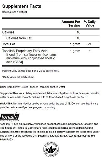 Swanson Tonalin Cla (Safflower Oil Blend) 1000 Milligrams 180 Sgels