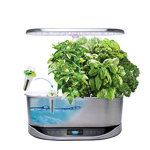 AeroGarden Bounty Elite - Indoor Garden with LED Grow Light, WiFi and Alexa Compatible, Stainless Steel