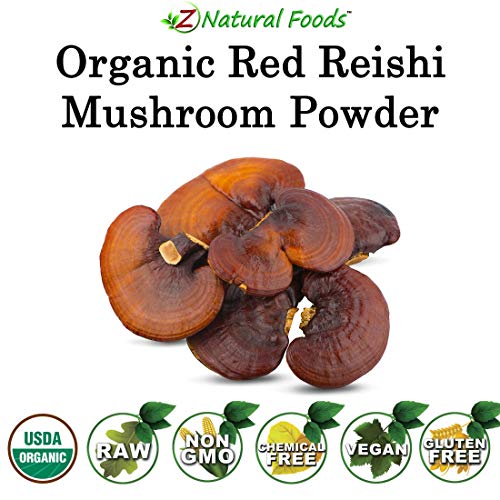 Organic Red Reishi Mushroom Powder - 42 servings (1 lb) - Support Immune, Sleep, Stress - Mix In Tea, Coffee, Smoothies, Recipes - 100% Pure, Vegan, Gluten Free, Non GMO, Kosher