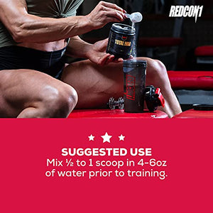 Redcon1 Total War Preworkout - Boost Energy, Increase Endurance and Focus, Beta-Alanine, 350mg Caffeine, Citrulline Malate, Nitric Oxide Booster - Keto Friendly (Strawberry Kiwi)