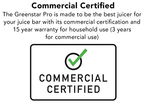 Tribest Jumbo Twin Gears GS-P502 Greenstar Pro Commercial Heavy Duty Juice Extractor, Gray, Pack of 1