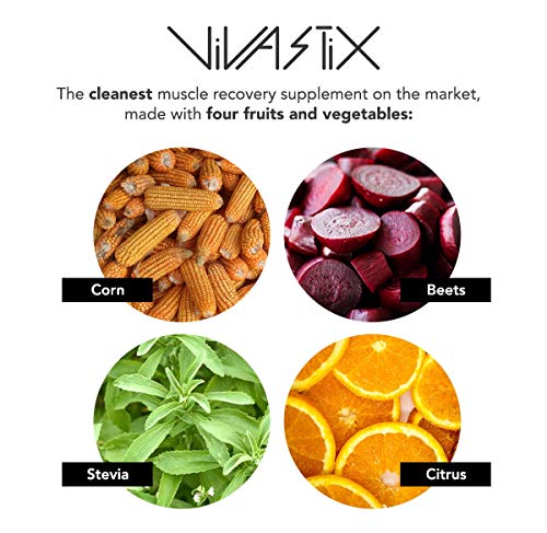 VivaStix BCAA, Glutamine & Beetroot Powder - Supports Muscle Recovery and Growth |Cherry Limeade Flavor with No Artificial Sweetener & Sugar, Non-GMO & Gluten Free, Keto & Vegan Friendly - 30 Packets