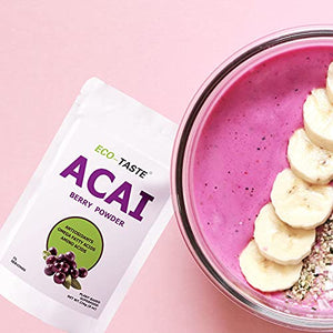 Organic Acai Berry Powder Freeze-Dried 8 oz, Natural Antioxidant Superfood