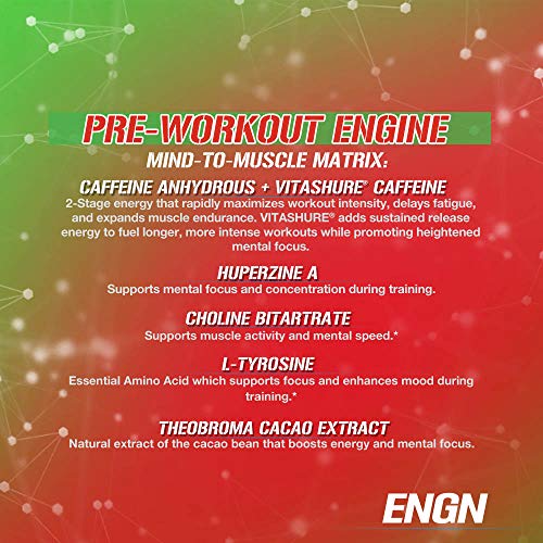 Evlution Nutrition ENGN Pre-Workout, Pikatropin-Free, 30 Servings, Intense Pre-Workout Powder for Increased Energy, Power, and Focus (Cherry Limeade)