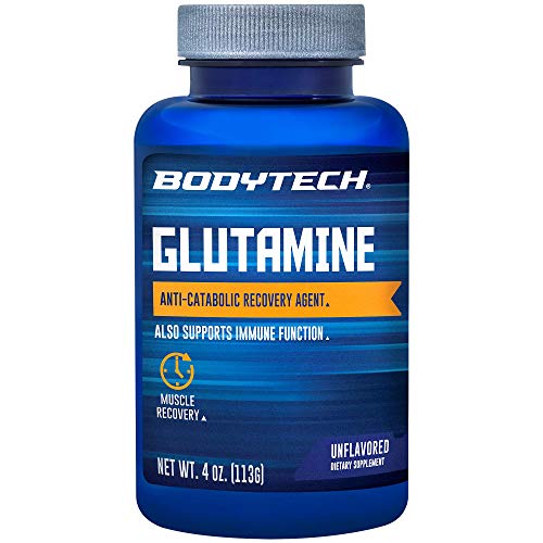 BodyTech Glutamine (Freeform Amino Acid) 4500 MG AntiCatabolic Recovery Agent, Unflavored (4 Ounce Powder)