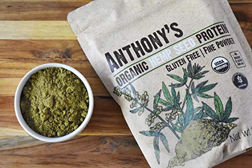 Anthony's Organic Hemp Seed Protein, 1 lb, Cold Pressed, Gluten Free, Non GMO, Fine Powder