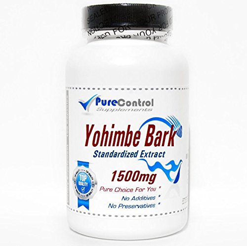 Yohimbe Bark Standardized Extract 1500mg // 200 Capsules // Pure // by PureControl Supplements