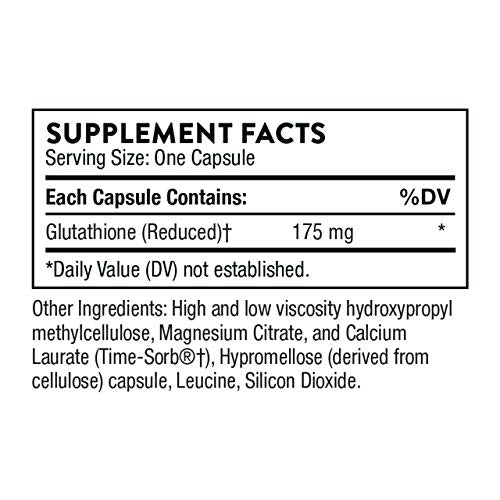 Thorne Research - Glutathione-SR - Sustained-Release Glutathione for Antioxidant Support - 60 Capsules