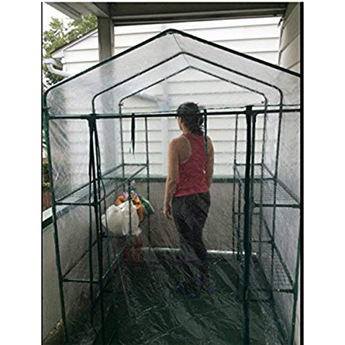 Walk-in Greenhouse- Indoor Outdoor with 8 Sturdy Shelves-Grow Plants, Seedlings, Herbs, or Flowers in Any Season-Gardening Rack by Home-Complete