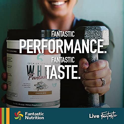 Whey Fantastic - Chocolate - Made from 100% Pure Grass Fed Whey Protein - 5lb Bulk - Optimum Blend of Undenatured Whey Isolate, Concentrate & Hydrolysate - Non-GMO, Soy & Gluten Free - 63 Servings