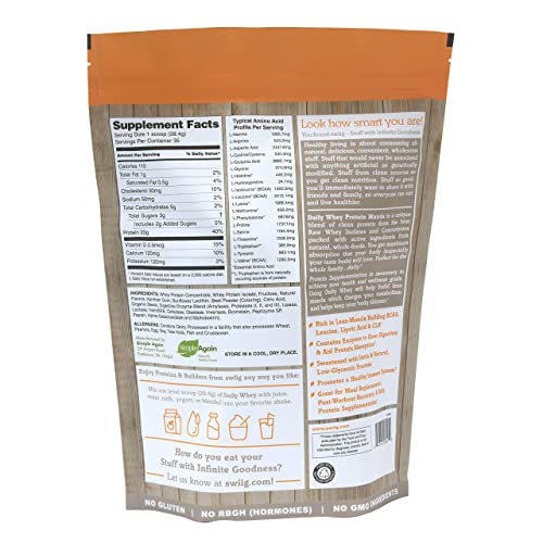 swiig Daily Whey Matrix Protein Powder, Strawberry, 2.2 Pound