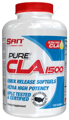 SAN Nutrition Pure CLA 1500 Conjugated Linoleic Acid Supplement, 120 Count