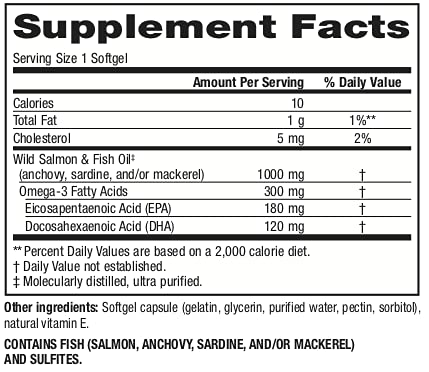 Webber Naturals Fish Oil, 300 mg of Omega-3, 1,000 mg of Total Fish Oil Per Pill, 220 Clear Enteric Softgels, No Fishy Aftertaste, Ultra-Purified, for Heart, Brain and Cardiovascular Health, Non-GMO