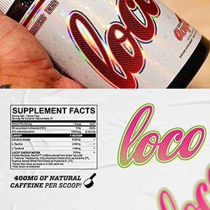 MyoBlox LOCO® Pre-Workout Nitric Oxide Booster | Supports Muscle Pumps & Enhanced Vascularity | for Energy, Focus & Intensity | 400mg of Natural Caffeine per Scoop (Watermelon Candy)