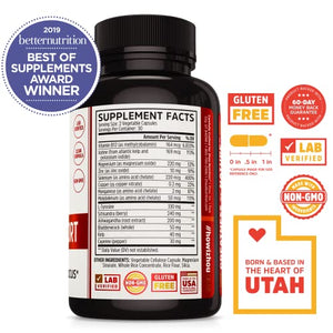 Zhou Thyroid Support Complex with Iodine | Energy, Metabolism & Focus Formula | Vegetarian, No Soy or Gluten | 30 Servings, 60 Caps