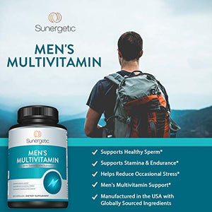 Premium Men’s Support Supplement – Powerful Men’s Multivitamin– Supports Energy, Stamina, Endurance & Stress Management – with Zinc, Ashwagandha, Maca, L-Carnitine & Vitamins – 120 Capsules
