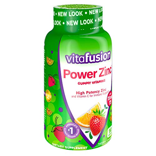 Vitafusion Power Zinc Gummy Vitamins, Strawberry Tangerine, 90 Count