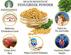 AYURVEDASHREE Fenugreek Seeds Powder 200 Gm I Trigonella foenum-graecum Sd. | Methi Powder | Spice Indian Cuisine | Hair Care | Improves Digestion