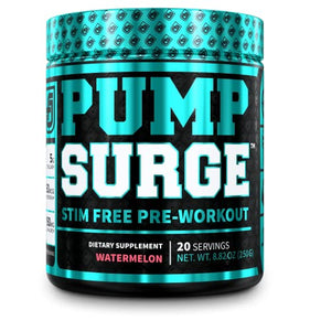 PUMPSURGE Caffeine Free Pump & Nootropic Pre Workout Supplement, Non Stimulant Preworkout Powder & Nitric Oxide Booster - 20 Servings, Watermelon