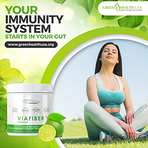 Viafiber Organic Prebiotics, L Glutamine Powder, Vegan Fiber Powder for Gut Health, Leaky Gut Repair Powder, Prebiotics, Acacia Fiber ,Gut Health Supplements for Women and Man 12.17 Ounce