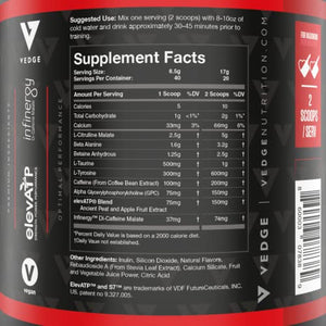 Vedge Nutrition Peach Mango Pre-Workout | Vegan Pre-Workout | Dairy Free, Soy Free, Non-GMO | Long Lasting Energy, No Crash | Caffeine, Citrulline Malate, Nitric Oxide Booster | 40 Servings