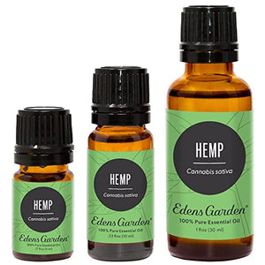 Edens Garden Hemp Essential Oil, 100% Pure Therapeutic Grade (Undiluted Natural/ Homeopathic Aromatherapy Scented Essential Oil Singles) 10 ml
