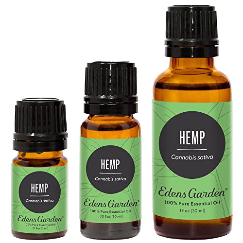 Edens Garden Hemp Essential Oil, 100% Pure Therapeutic Grade (Undiluted Natural/ Homeopathic Aromatherapy Scented Essential Oil Singles) 30 ml
