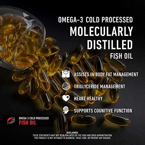 Strength Genesis Fish Oil Omega 3 5000mg EPA DHA, Cold Pressed Omega 3 Fish Oil Molecularly Distilled Cold Processed 120 Soft Gels
