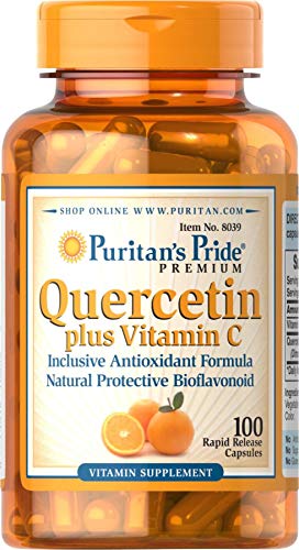 Quercetin Plus Vitamin C 1400 Mg, Supports a Healthy Immune System, 100 Count by Puritan's Pride