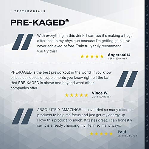 Pre Workout Powder; KAGED MUSCLE Preworkout for Men & Pre Workout Women, Delivers Intense Workout Energy, Focus & Pumps; One of the Highest Rated Pre-Workout Supplements, Krisp Apple, Natural Flavors