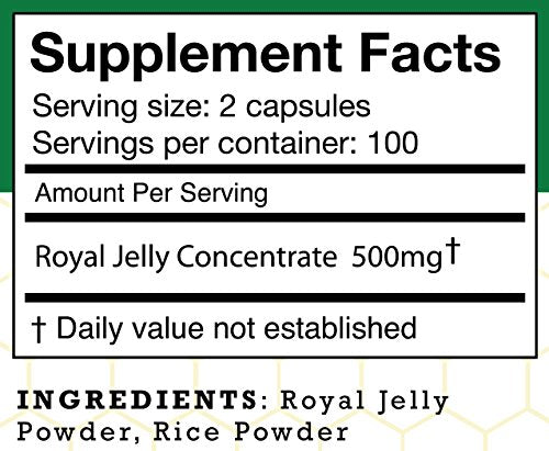 Stakich 500 mg Capsules (Royal Jelly Capsules 500 mg (200 Count))