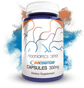 BaCognize Bacopa Monnieri Capsules | 300mg | 240 Count | Ayurvedic Herb | Nootropic Brain Booster | Supports Stress Management | Improves Memory, Cognition + Mood