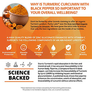 Organic Turmeric Curcumin 2,250MG - 95% Standardized Curcuminoids and Black Pepper Bioperine for Increased bioavailability - for Joint Mobility & Inflammation