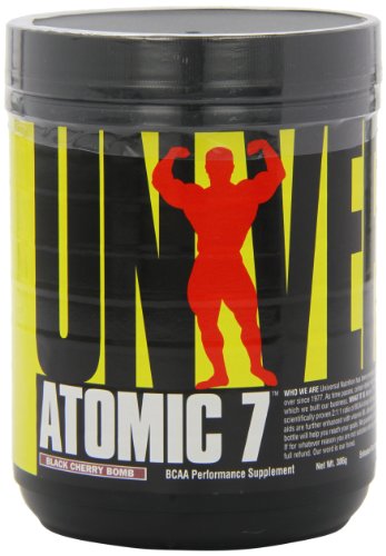 Universal Nutrition - Atomic 7 Enhanced BCAA Supplement - 8g BCAA with 2g Glutamine, 1g Citrulline Malate, 500mg L-Taurine - Black Cherry Bomb - 30 Servings