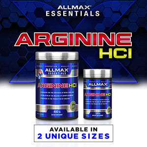 ALLMAX Nutrition Arginine, L - Arginine Powder for Men and Women, Provides Cardiovascular Support & Muscle Growth, Helps Improve Synthesis of Nitric Oxide & Blood Flow, 400 grams